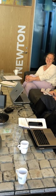 F.v: Project leader Julie Runde Krogstad (senior researcher at NORCE), Lars Petter Maltby (Eyde Cluster/Process 1), Tonje Holand Salgado (Eyde Cluster), Helene Falch Fladmark (CEO, Eyde Cluster), Stine Skagestad (Eyde Cluster), Stina Torjesen (researcher at UiA) and Arne Isaksen (researcher at UiA).